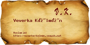 Veverka Kálmán névjegykártya