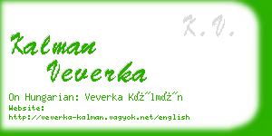kalman veverka business card